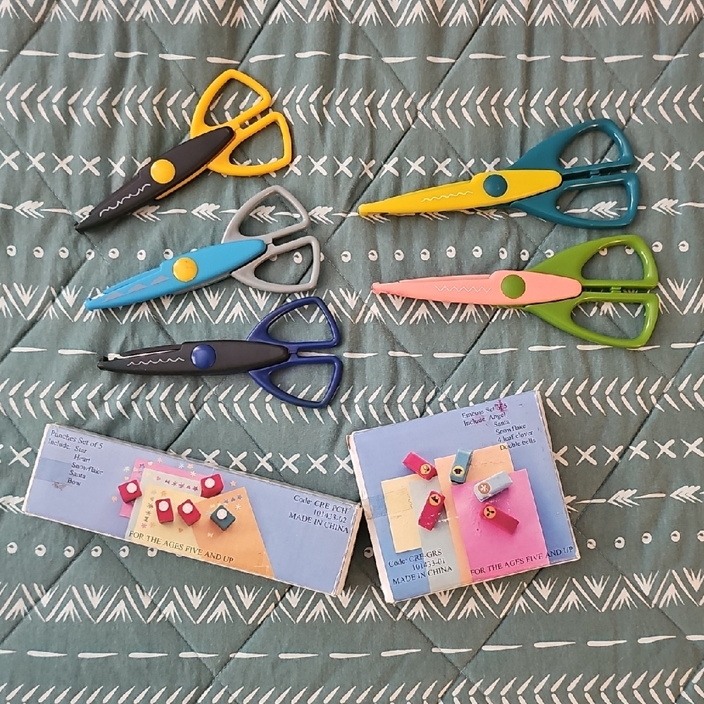 CRAFT LOT - Scissors Paper Punch Outs Emboss Stampers Crafting